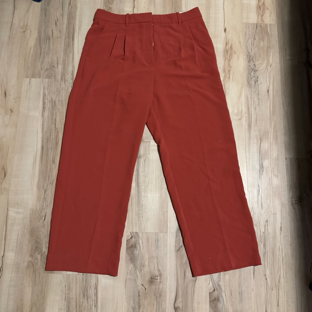 ARITZIA Wilfred Wide Leg Pants (Red)